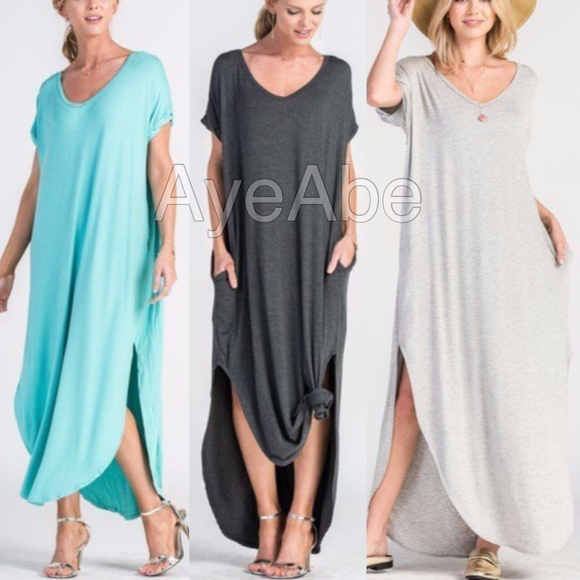 Boho loose oversized slouchy maxi dress long new - Picture 6 of 8