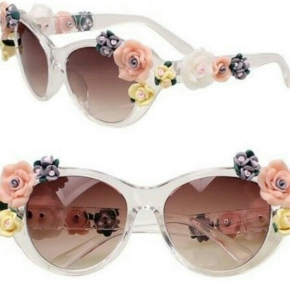 "SUNny FLOWER" Pastel Flower Kitsch glasses