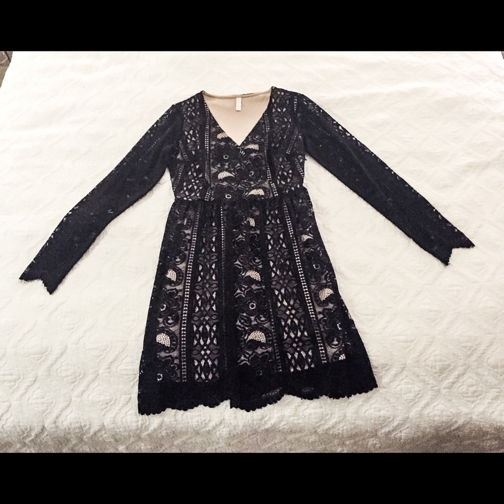 Lace mini dress.
