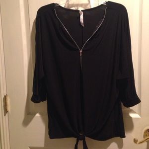 Black zipper top