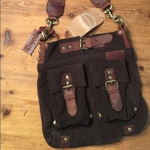 Suede satchel purse bag