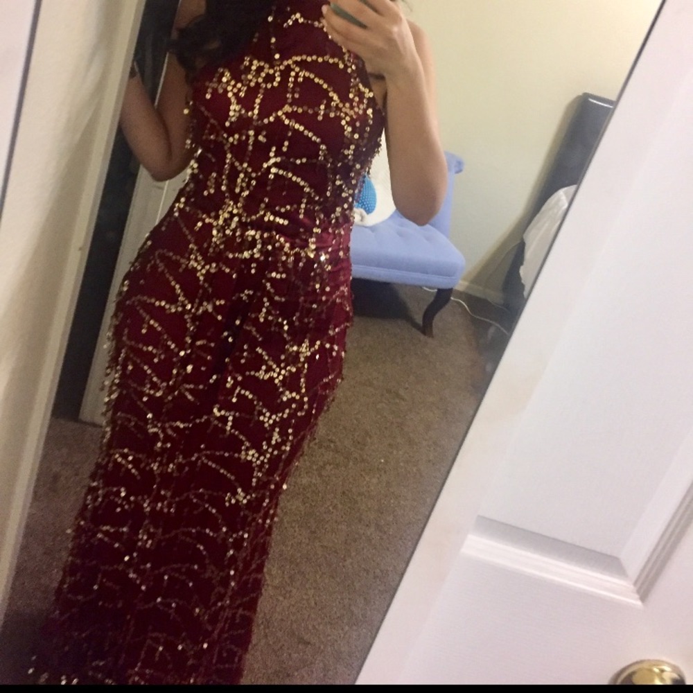 Sequined Red Dress