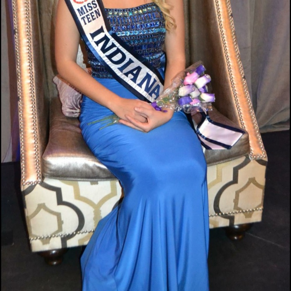 Sherri hill blue prom/pageant dress