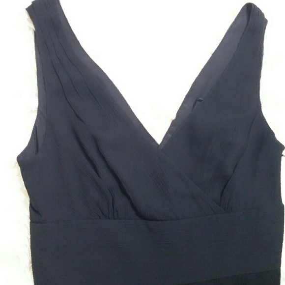 J.Crew black silk chiffon sophia dress - Picture 2 of 7