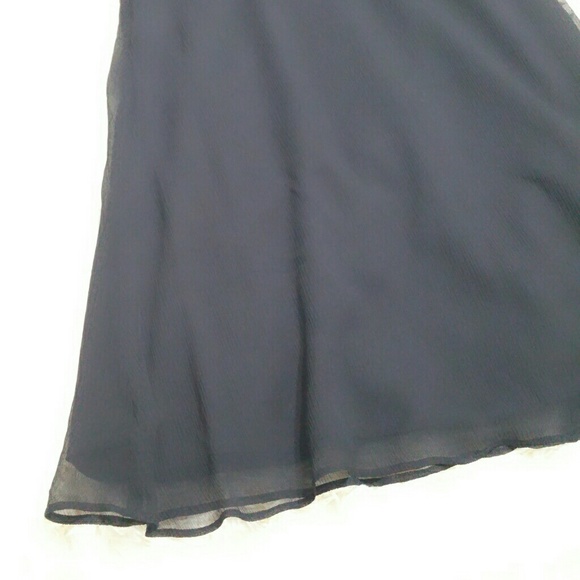 J.Crew black silk chiffon sophia dress - Picture 4 of 7