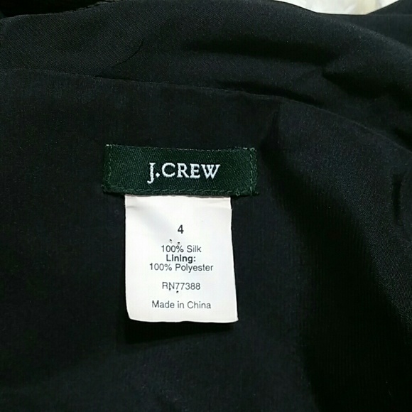 J.Crew black silk chiffon sophia dress - Picture 5 of 7