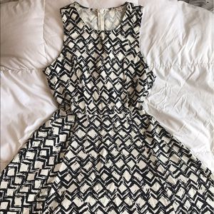 Black & White Print Dress