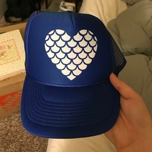 Brand new blue mermaid heart hat