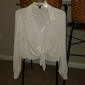 Sheer button down blouse