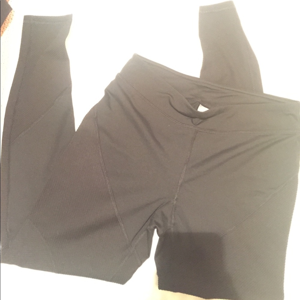Champion C9 black ribbed full length tights