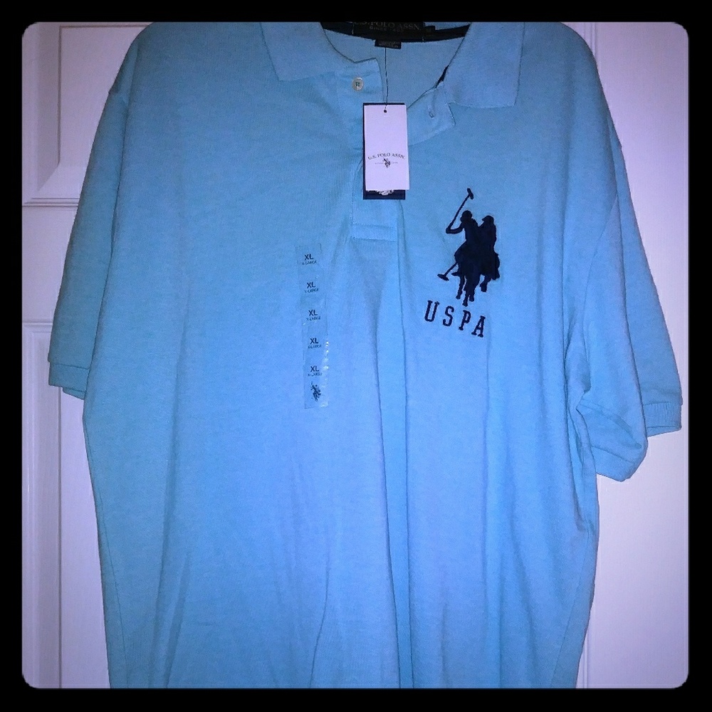 Men's teal polo