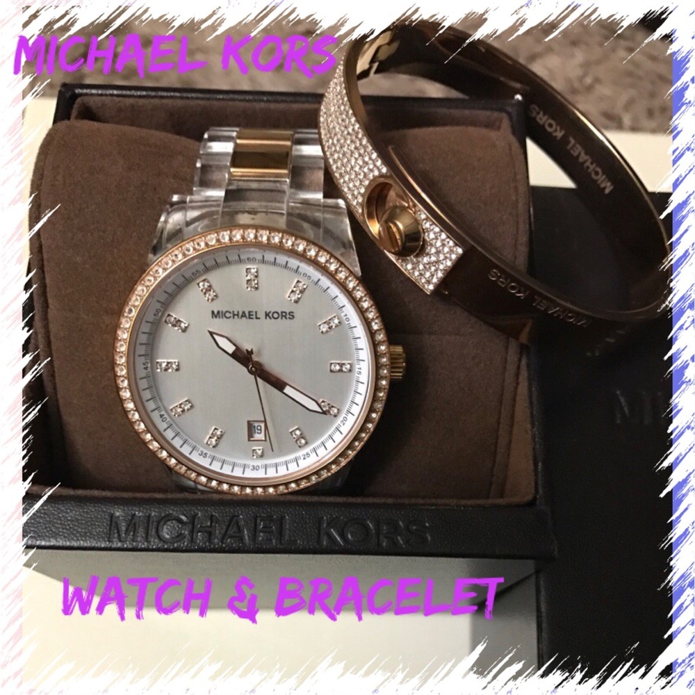 Michael Kors watch and bracelet