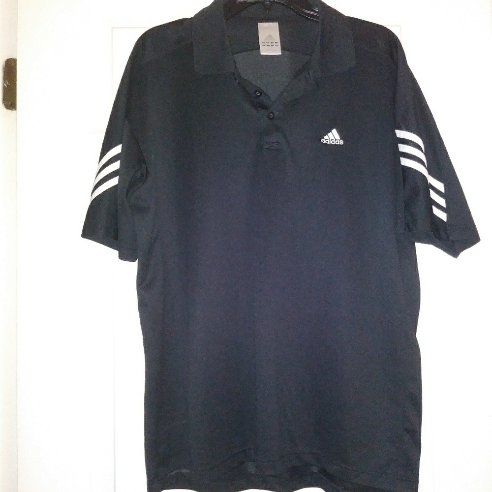 Men's black/white adidas shirt