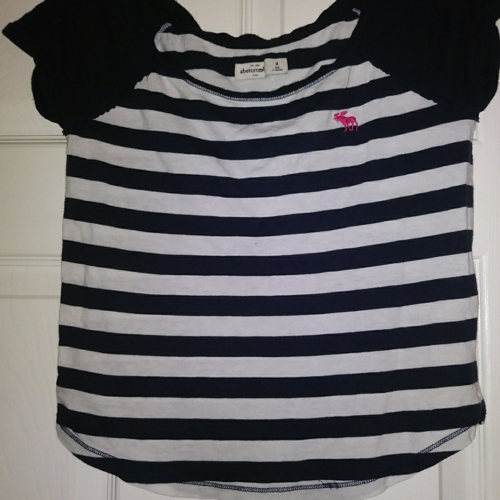 Girl's blue and white shirt