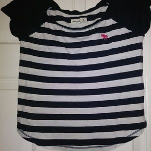 Girl's blue and white shirt