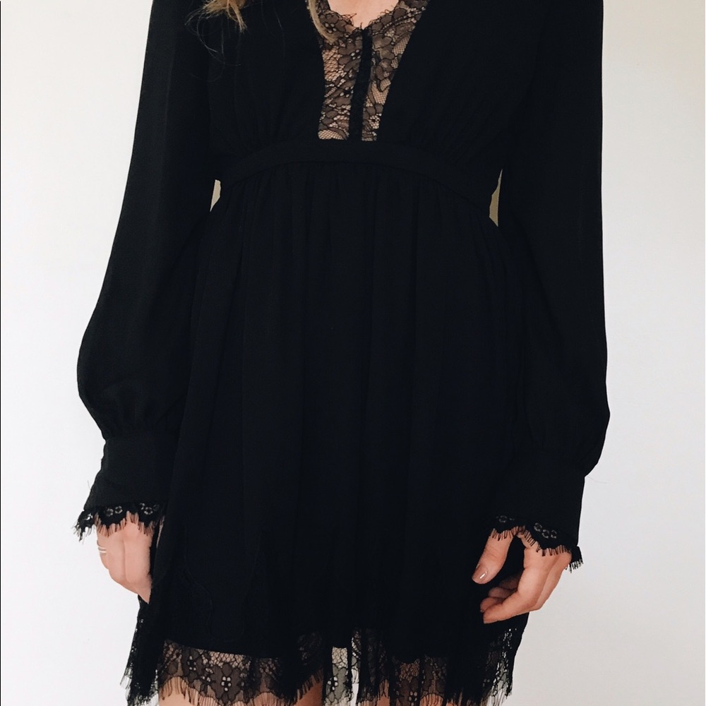 Haute Attitude lace-up  black dress!