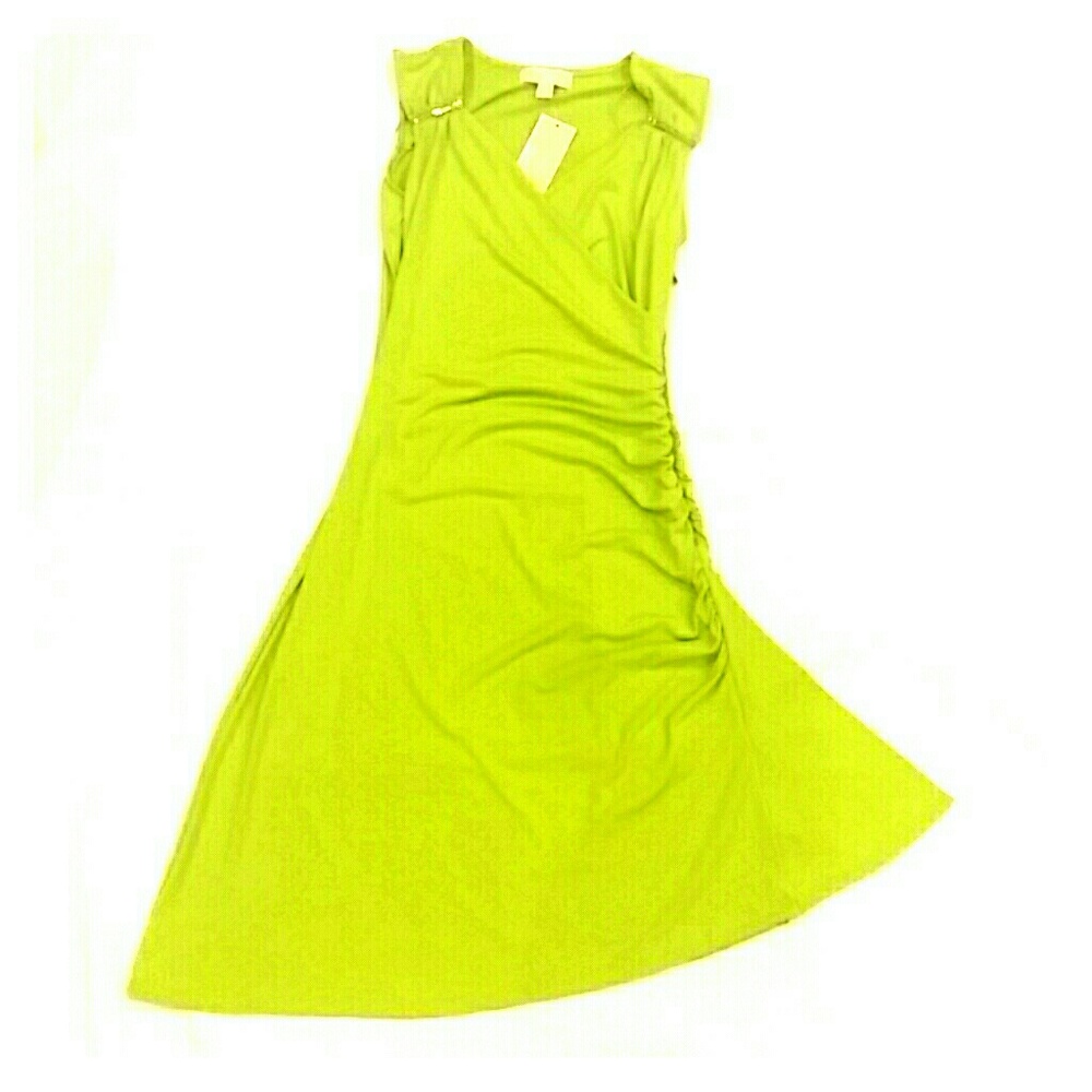 Michael Kors lime green midi dress