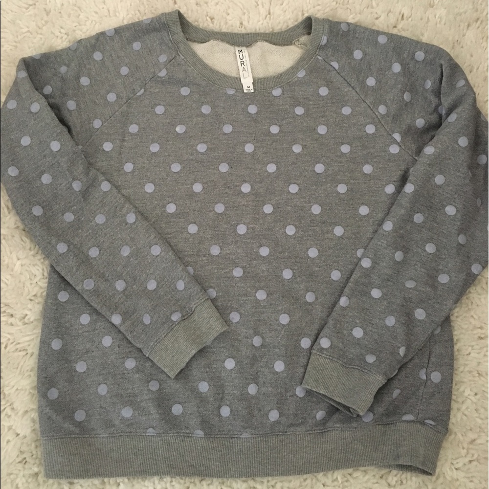 Mural Polk a Dot Heather French Terry Sweater
