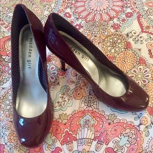 Madden Girl Maroon/Wine Heels Size 9