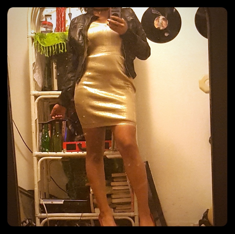 HERA  COLLECTION gold dress