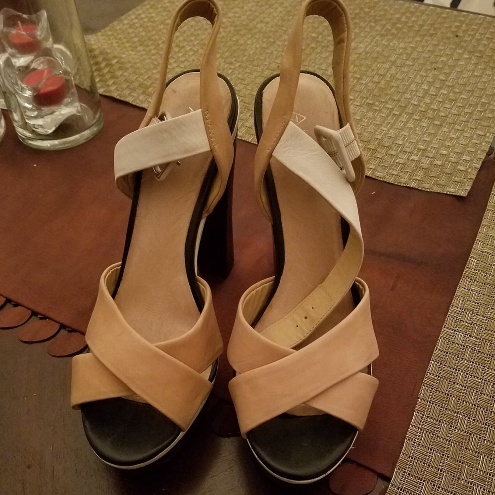 Leather Aldo platform sandals
