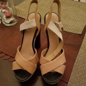 Leather Aldo platform sandals