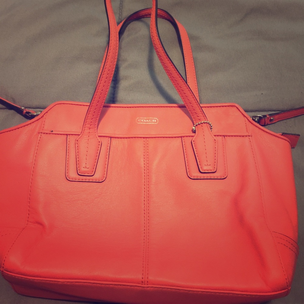 Coral Coach Crossbody Bag