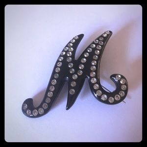 M Brooch