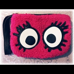 NWT Betsey Johnson pink wide eyed wristlet 👀💞