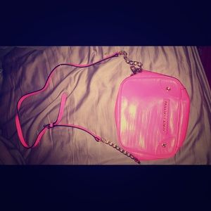 Bright pink leather juicy couture purse