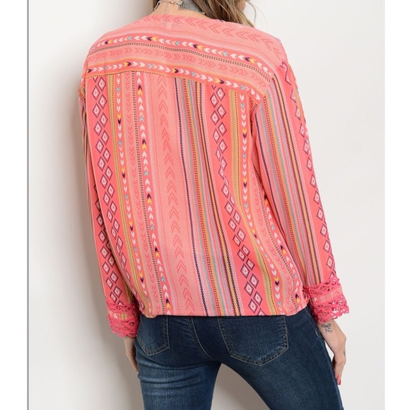 Charlotte Coral Blouse - Picture 2 of 4