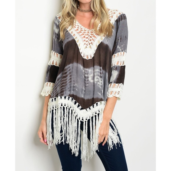 Tops - ⚠️LAST ONE Large 🎉🎉HP🎉🎉 Fiona Fringe Tunic