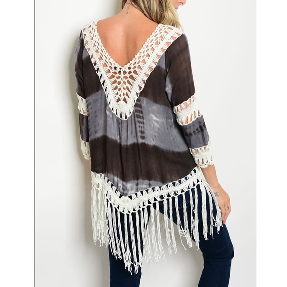 ⚠️LAST ONE Large 🎉🎉HP🎉🎉 Fiona Fringe Tunic - Picture 2 of 2