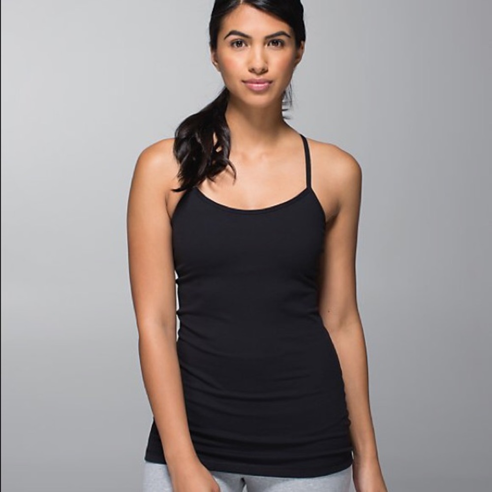 Black Lululemon Power Y Tank