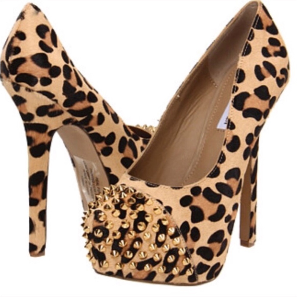 Steve Madden Leopard Spiked Heels