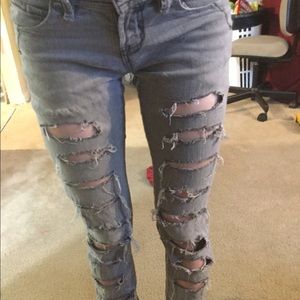 Gray destroyed Miley Jeans