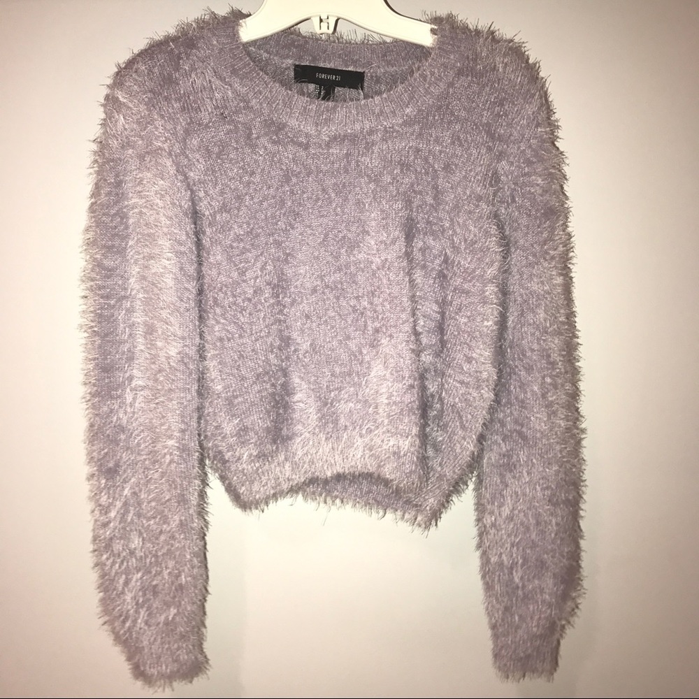 FUZZY LAVENDER SWEATER
