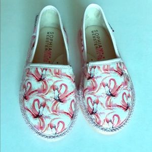 Sophia Webster mini  flamingo espadrilles