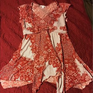 XL red/white handkerchief shirt