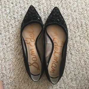 Sam Edelman black  jeweled flats