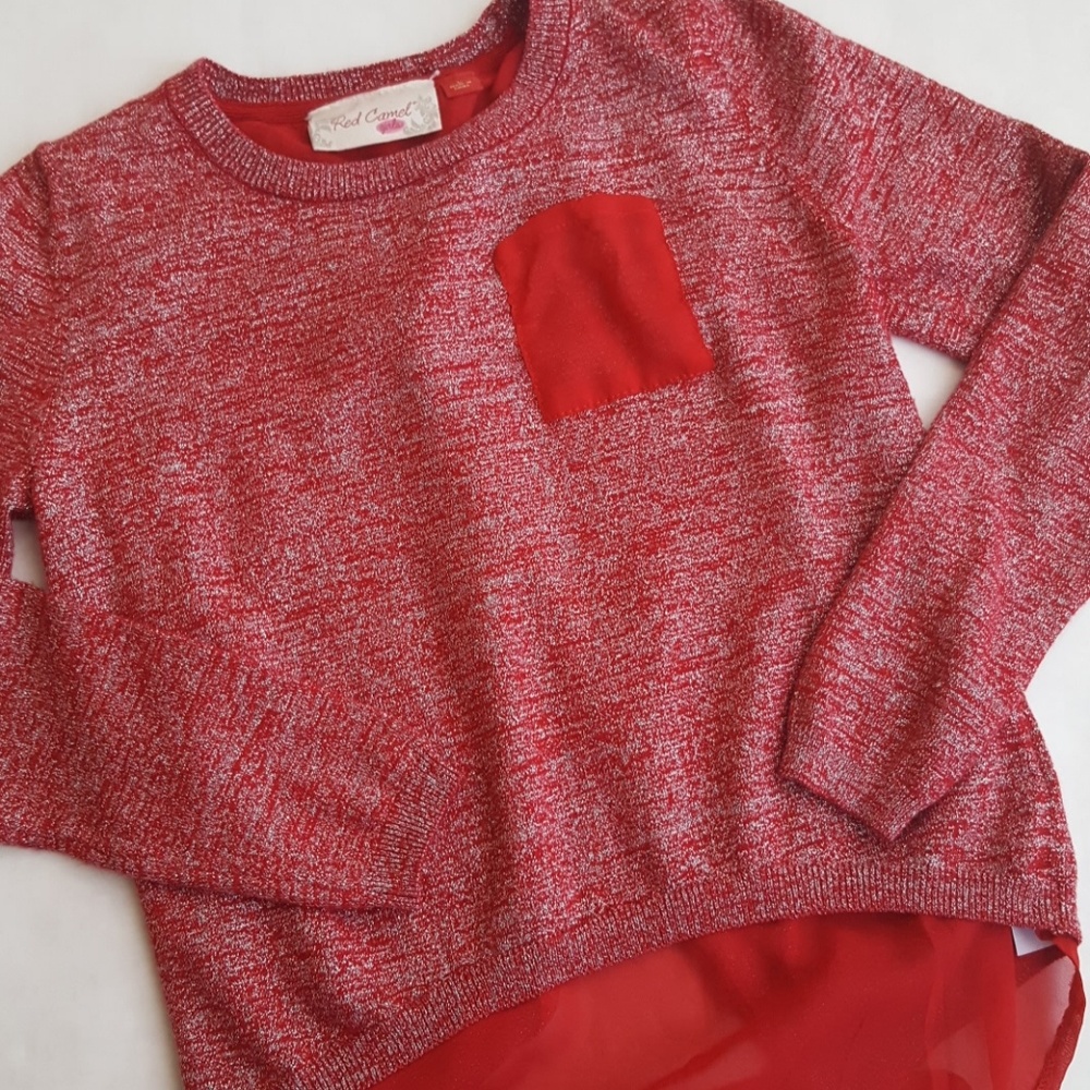 Red Camel Red & Silver Hi Lo Top