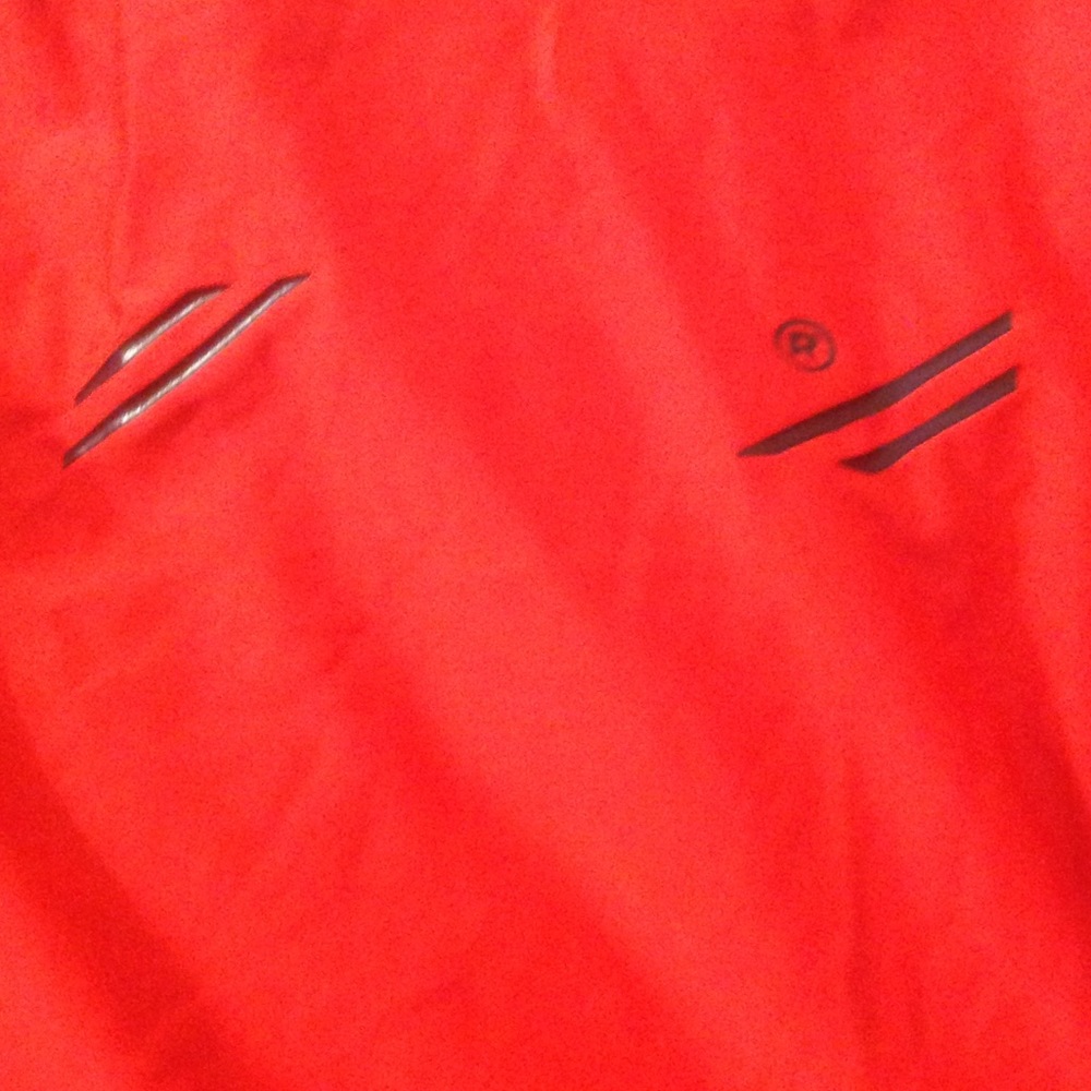Y2K Vintage Marithe Francois Girbaud Red Black Hooded Pullover Nylon Spandex L - Picture 7 of 7