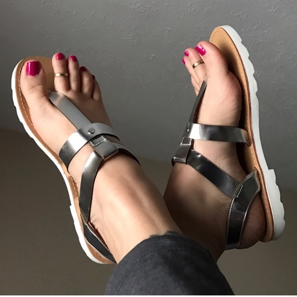 None Shoes - 🏆2XHOST PICK🏆⚓️Silver Metallic Sandals