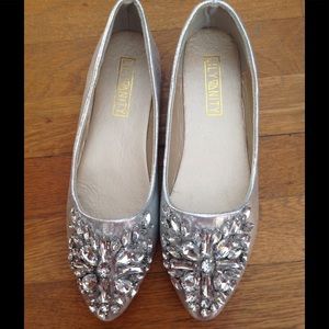 Never worn silver shoes