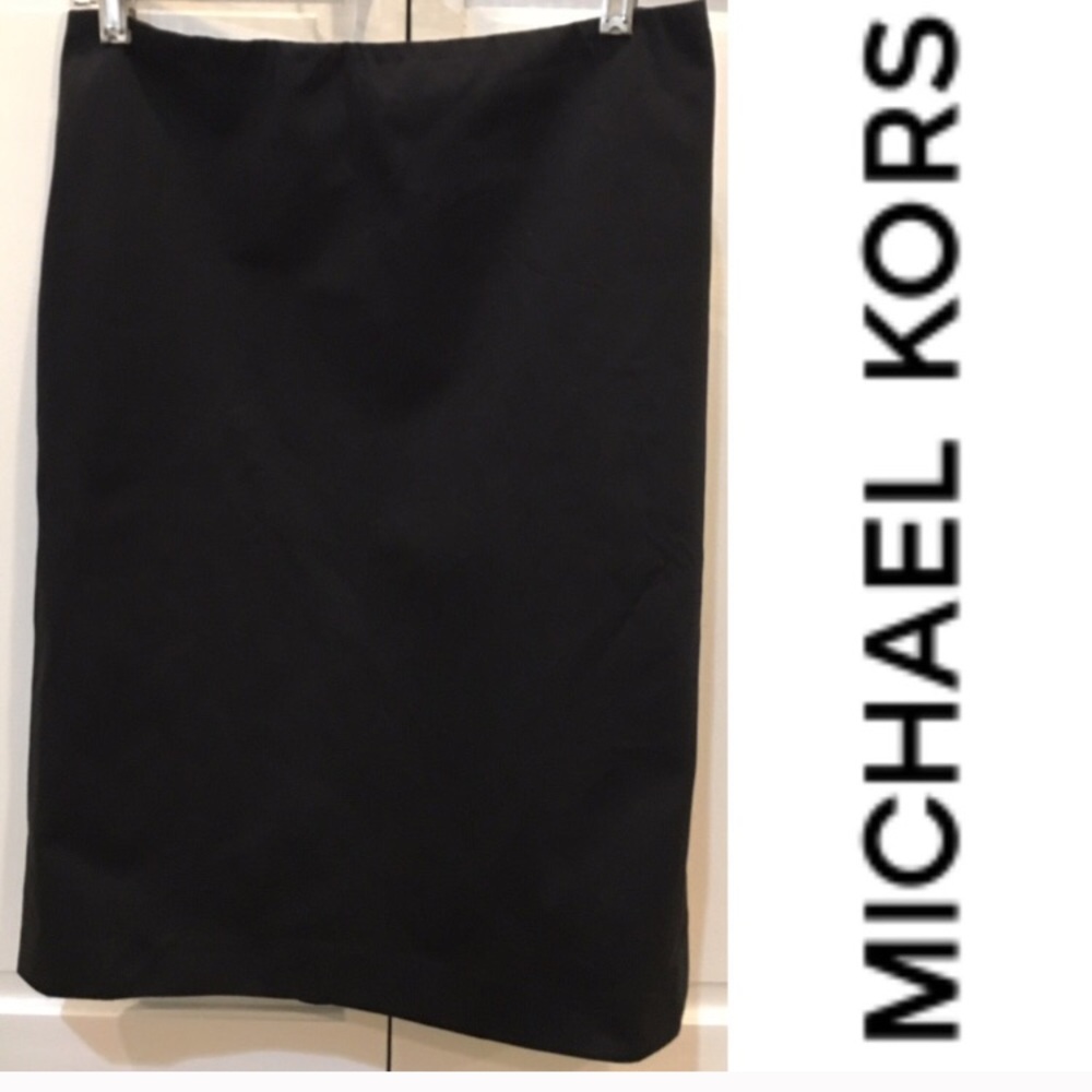 MICHAEL KORS black cotton pencil skirt sz 6