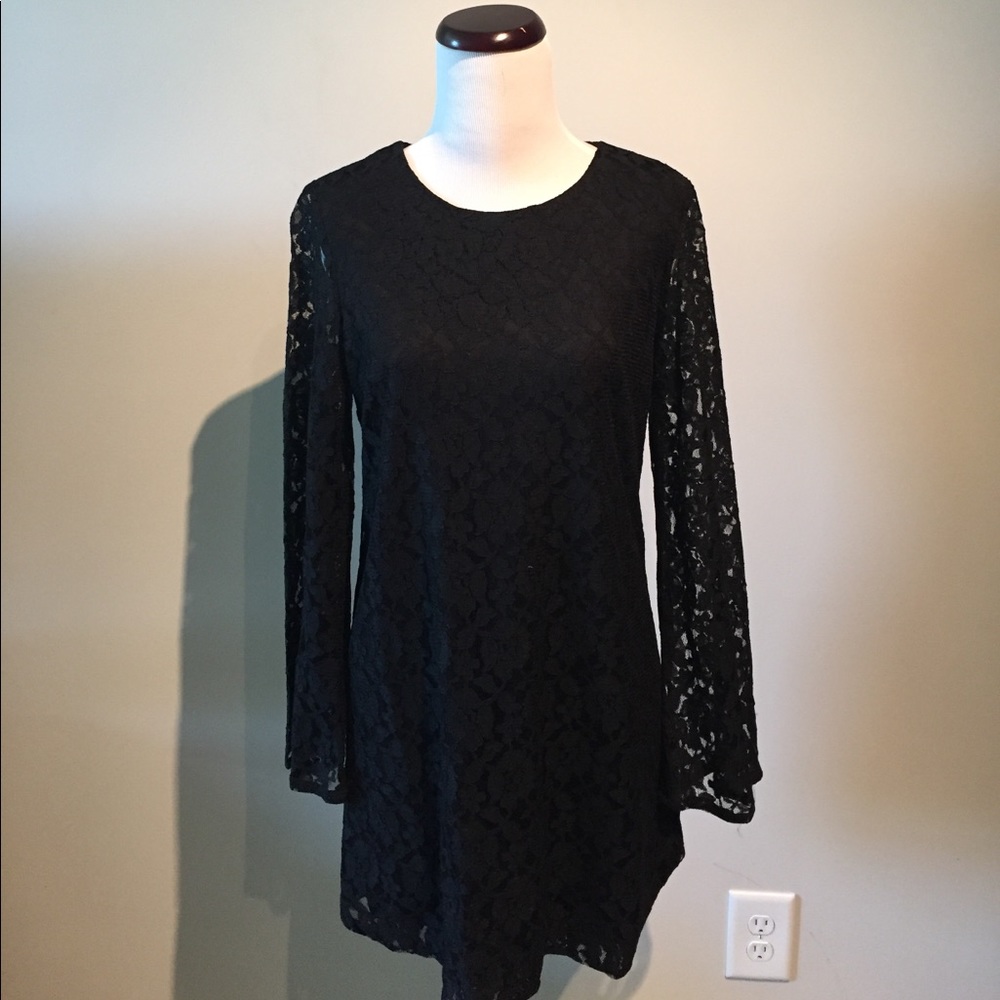 H&M black lace mini dress