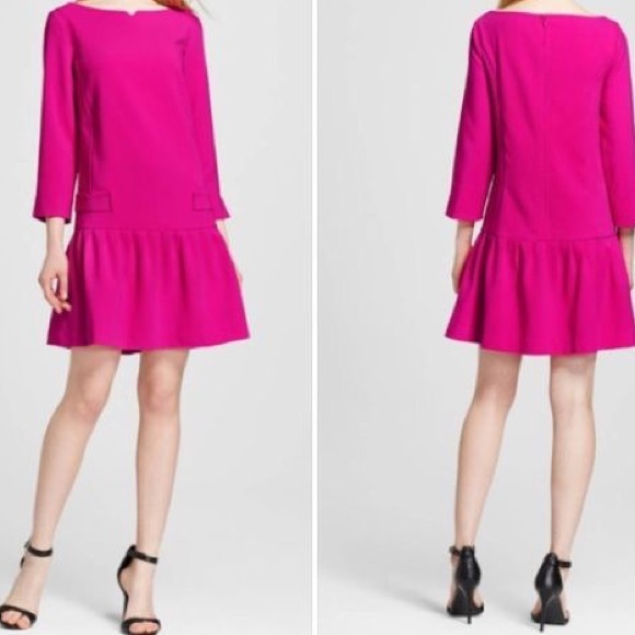 💼Victoria Beckham Jacquard drop waist midi dress - Picture 2 of 3