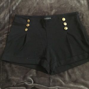 Venus Black Military Shorts
