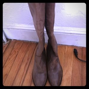 Light brown leather boots