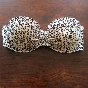 Leopard print Victoria's Secret swim top